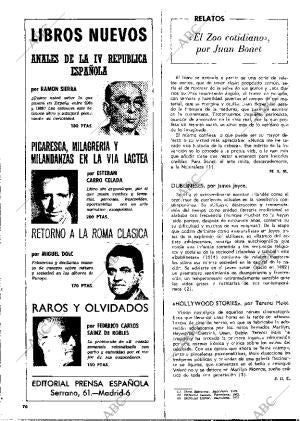 BLANCO Y NEGRO MADRID 16-09-1972 página 76