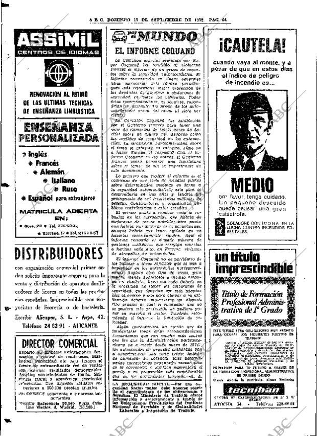 ABC MADRID 17-09-1972 página 64