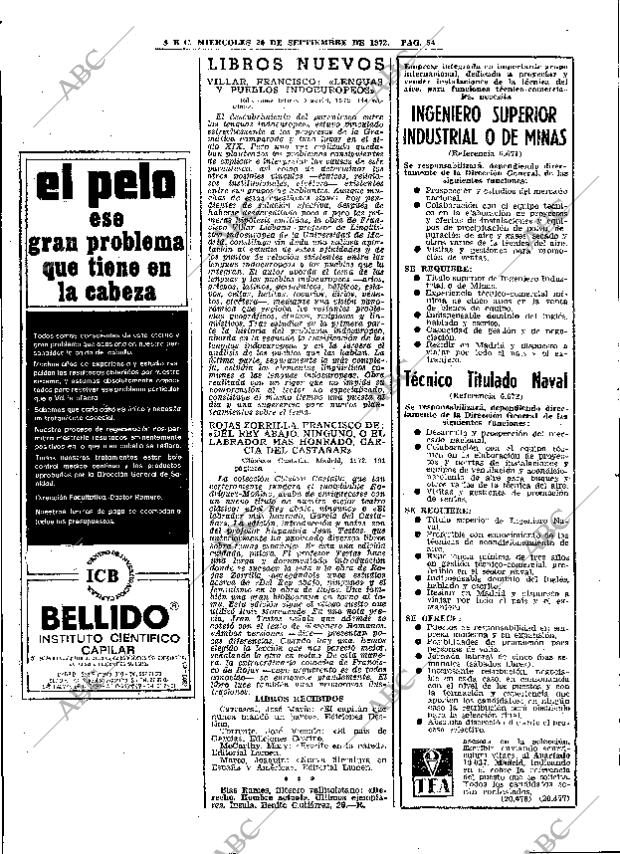 ABC MADRID 20-09-1972 página 54