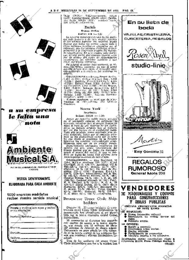 ABC MADRID 20-09-1972 página 62