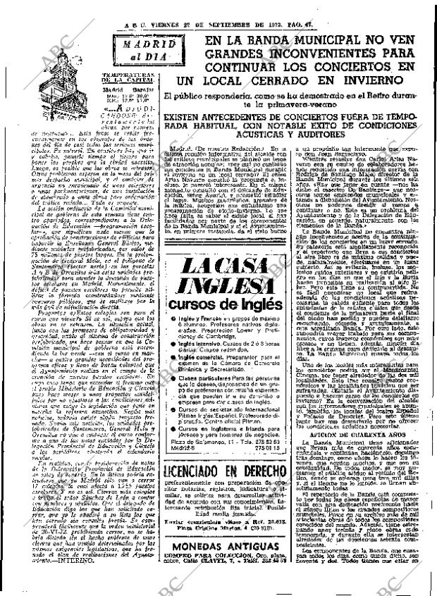 ABC MADRID 22-09-1972 página 47