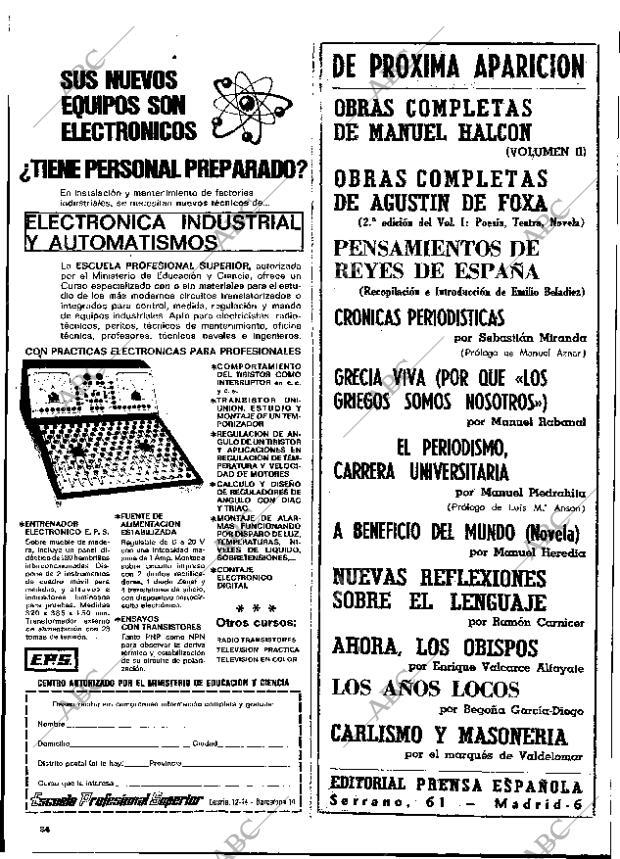 ABC MADRID 24-09-1972 página 162