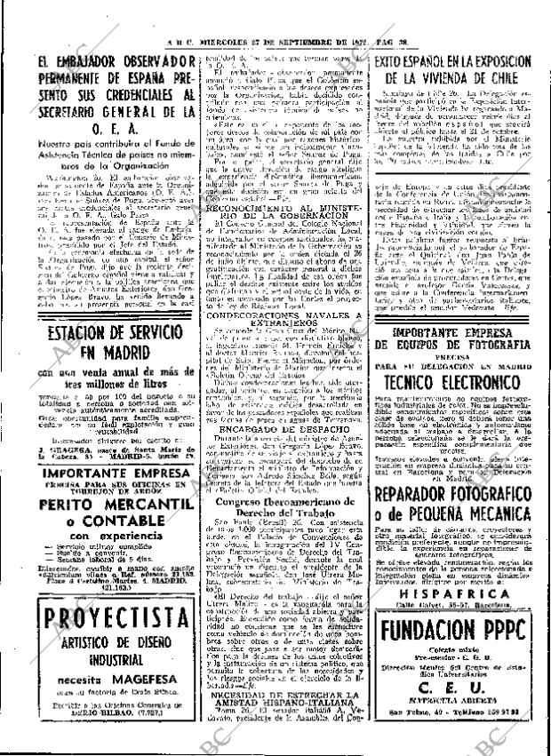 ABC MADRID 27-09-1972 página 38