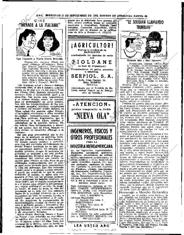 ABC SEVILLA 27-09-1972 página 48