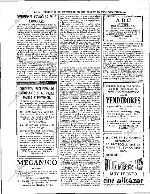 ABC SEVILLA 29-09-1972 página 40
