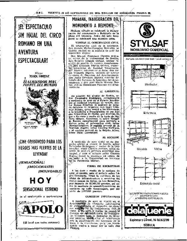 ABC SEVILLA 29-09-1972 página 52