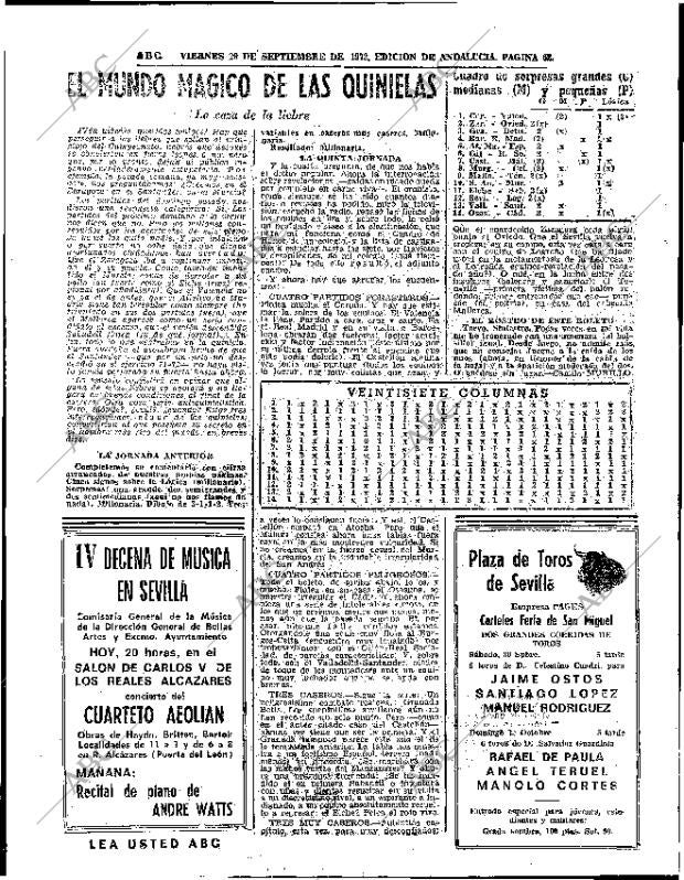 ABC SEVILLA 29-09-1972 página 62