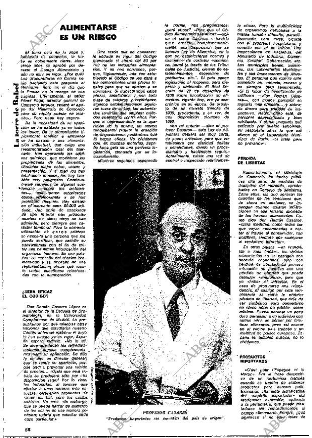 BLANCO Y NEGRO MADRID 30-09-1972 página 58