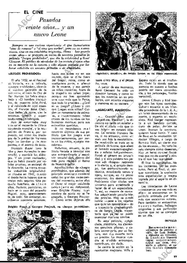 BLANCO Y NEGRO MADRID 30-09-1972 página 77