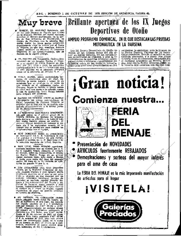 ABC SEVILLA 01-10-1972 página 45