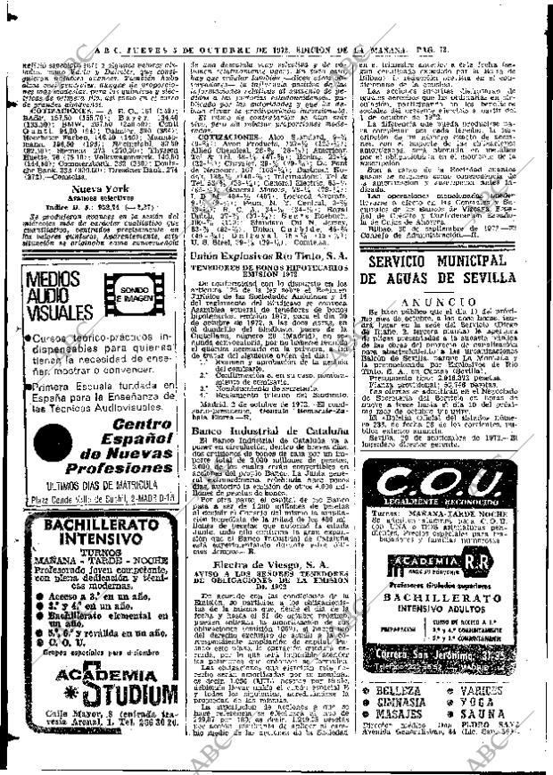 ABC MADRID 05-10-1972 página 72