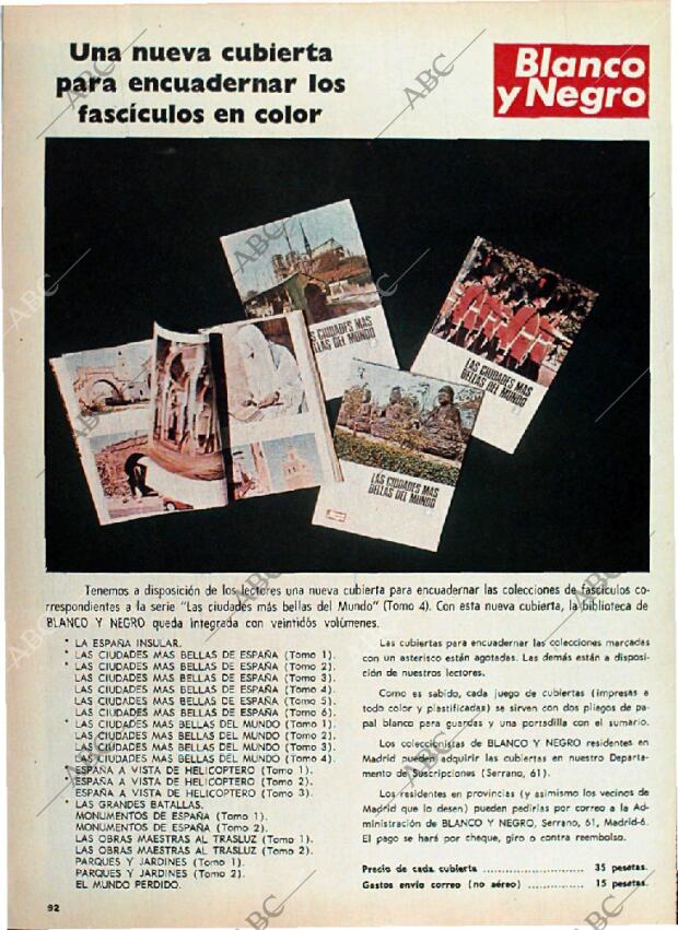 BLANCO Y NEGRO MADRID 14-10-1972 página 92