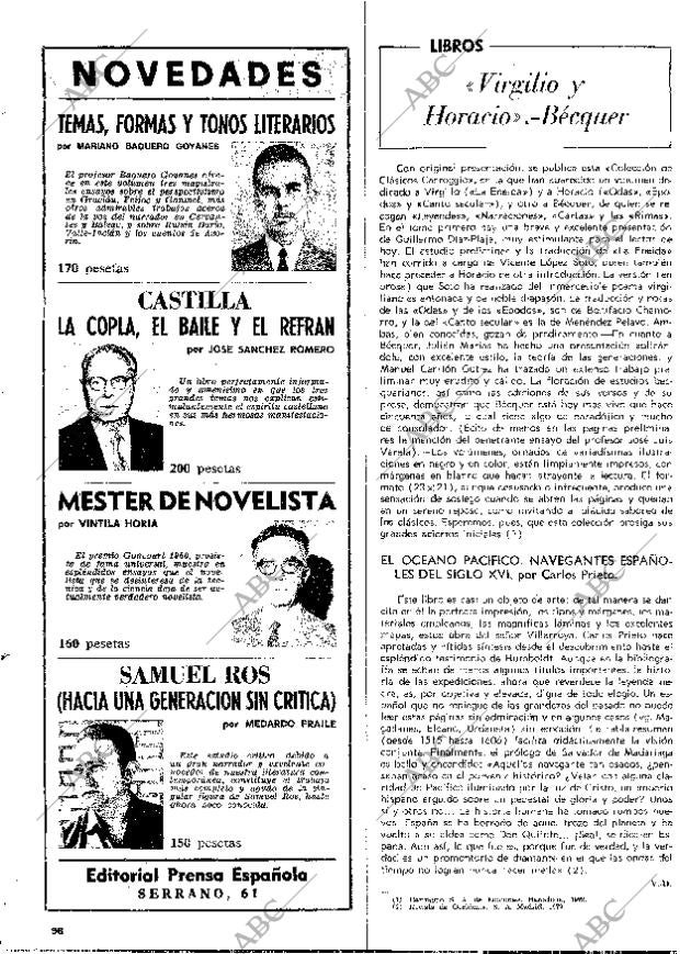 BLANCO Y NEGRO MADRID 14-10-1972 página 96
