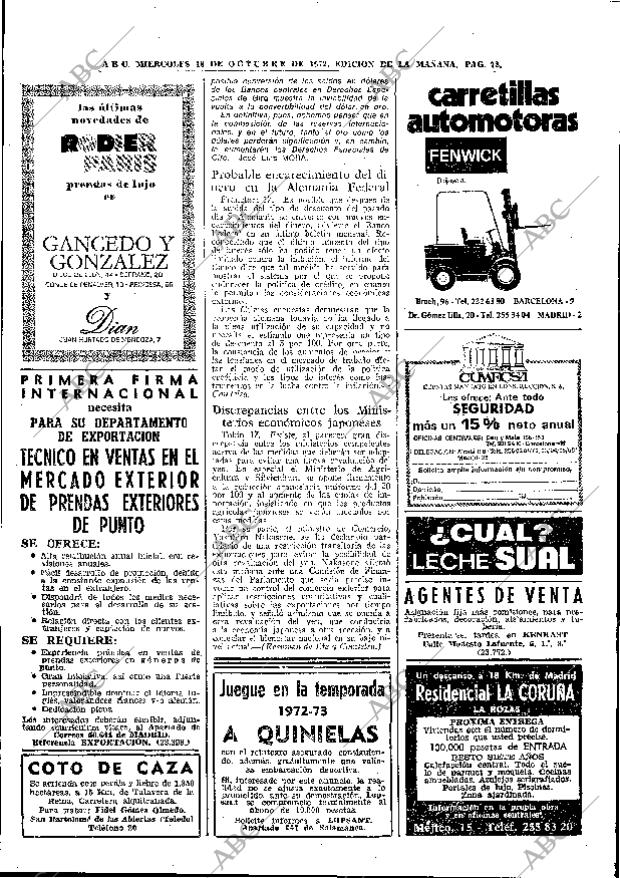 ABC MADRID 18-10-1972 página 72