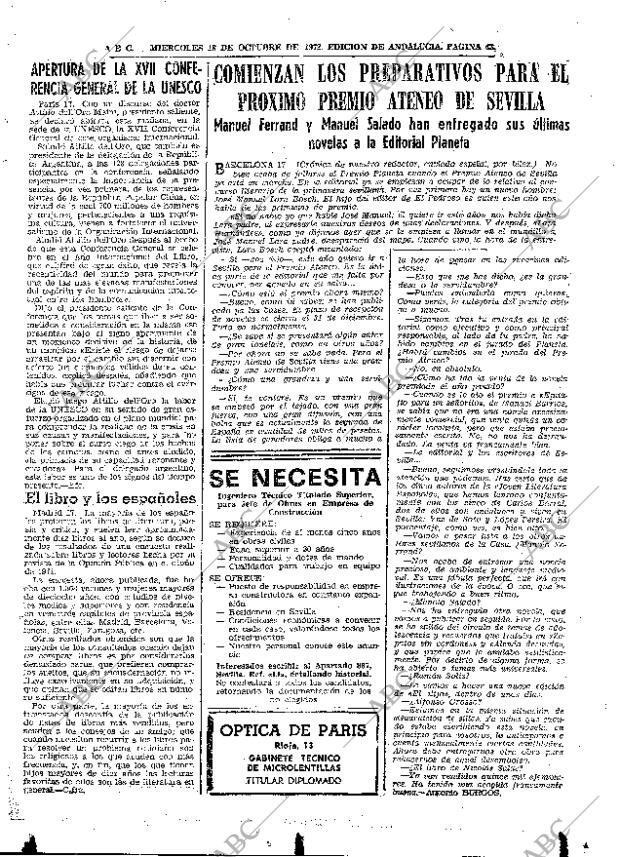 ABC SEVILLA 18-10-1972 página 43