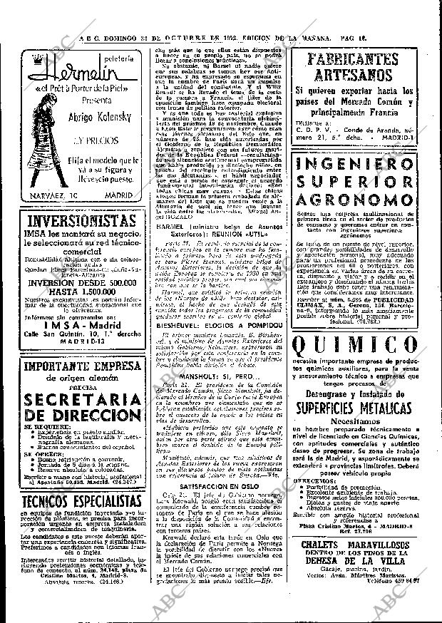 ABC MADRID 22-10-1972 página 18