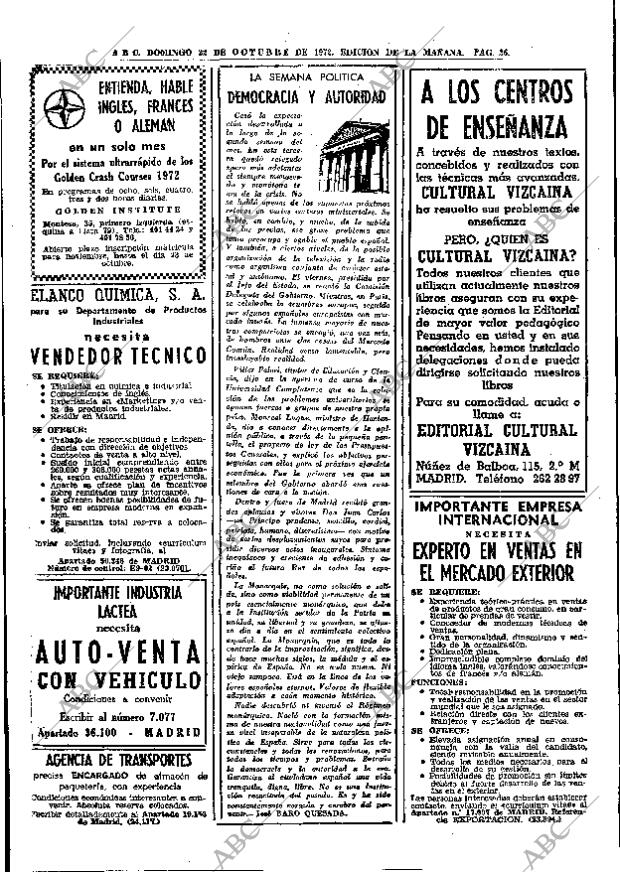 ABC MADRID 22-10-1972 página 26