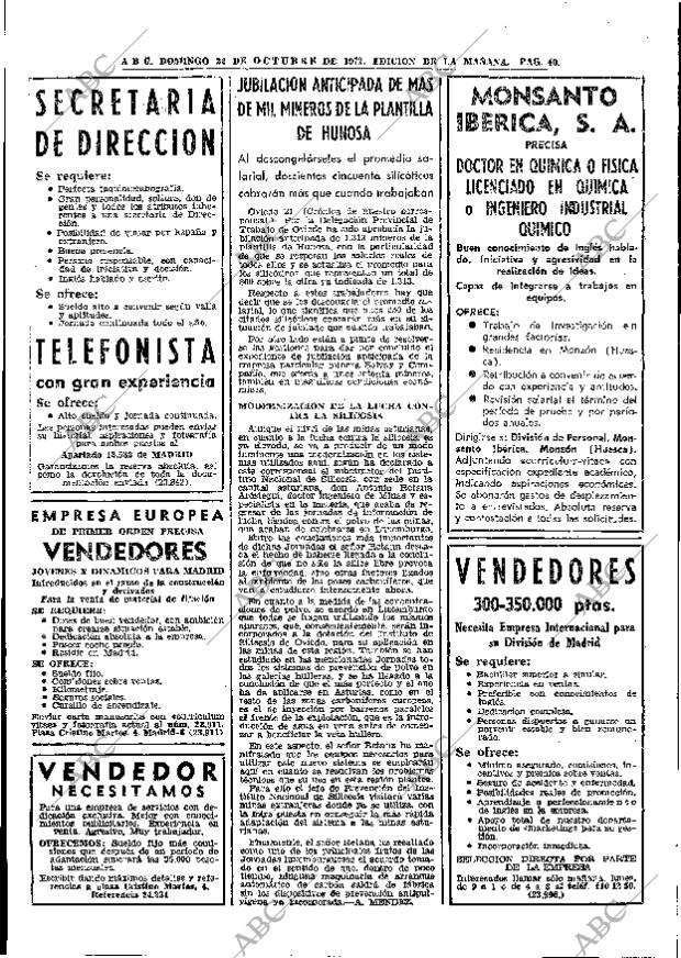 ABC MADRID 22-10-1972 página 40