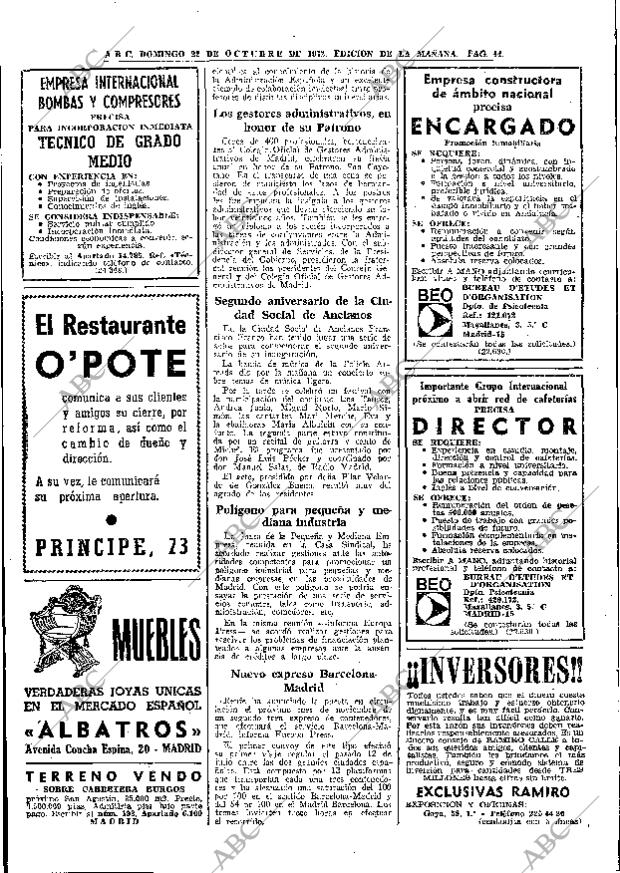 ABC MADRID 22-10-1972 página 44