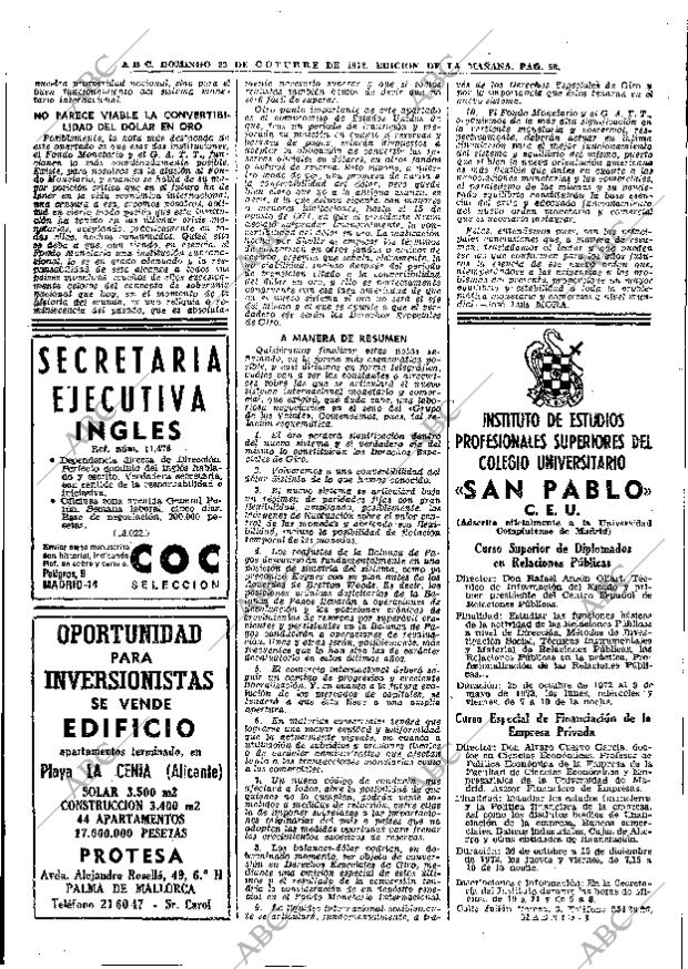 ABC MADRID 22-10-1972 página 58