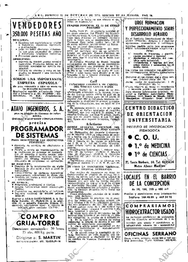 ABC MADRID 22-10-1972 página 70