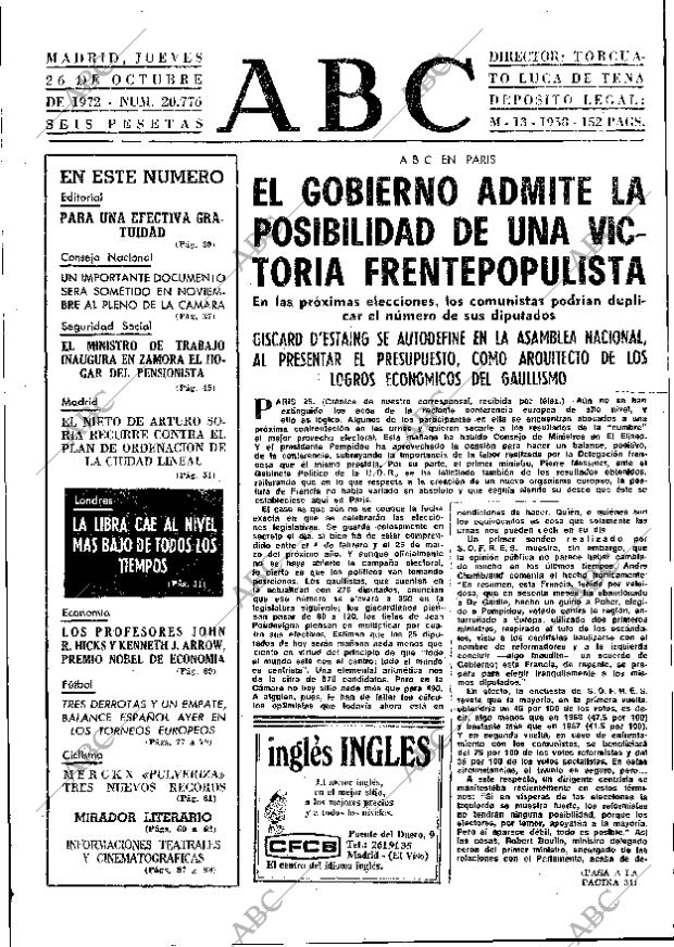 ABC MADRID 26-10-1972 página 29