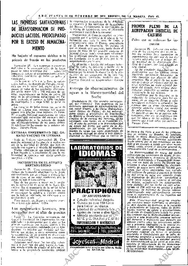 ABC MADRID 26-10-1972 página 47