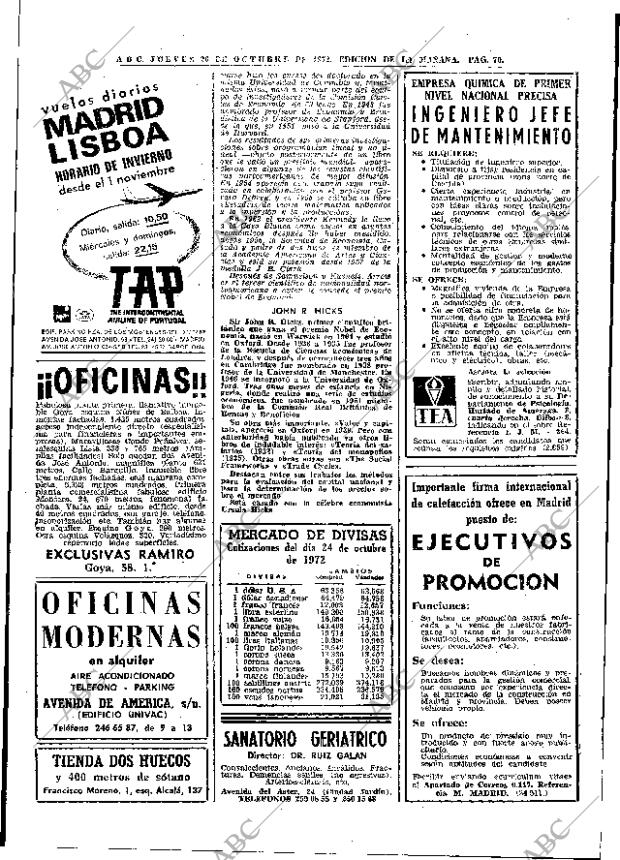 ABC MADRID 26-10-1972 página 70