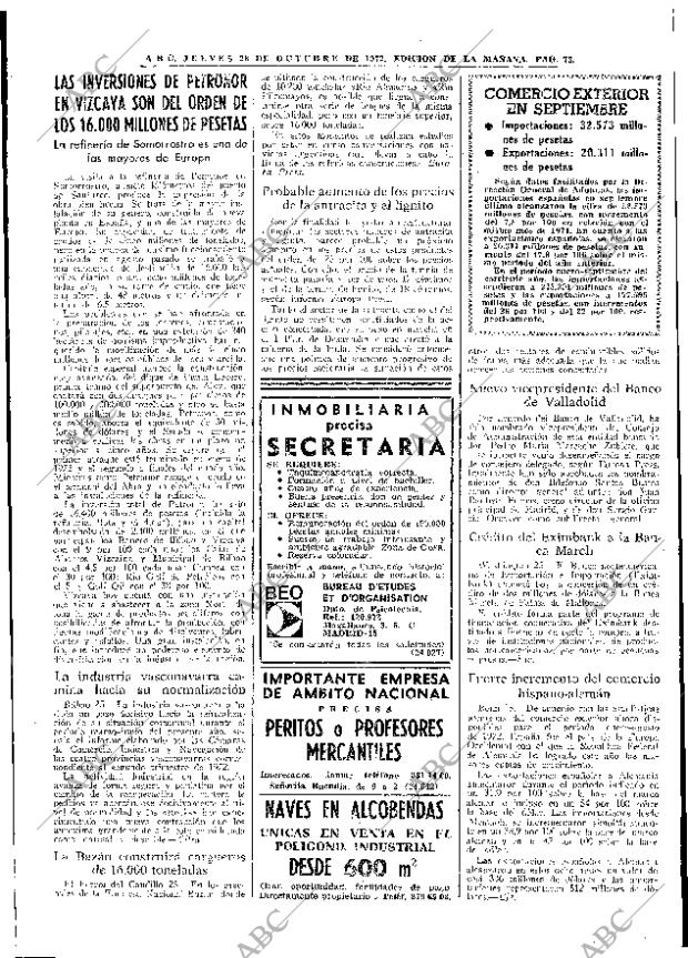 ABC MADRID 26-10-1972 página 73