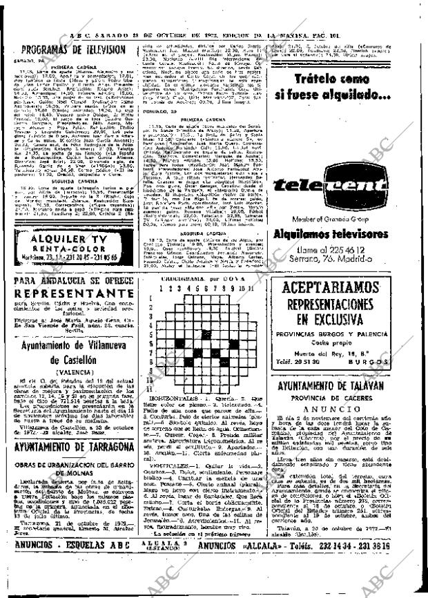 ABC MADRID 28-10-1972 página 104