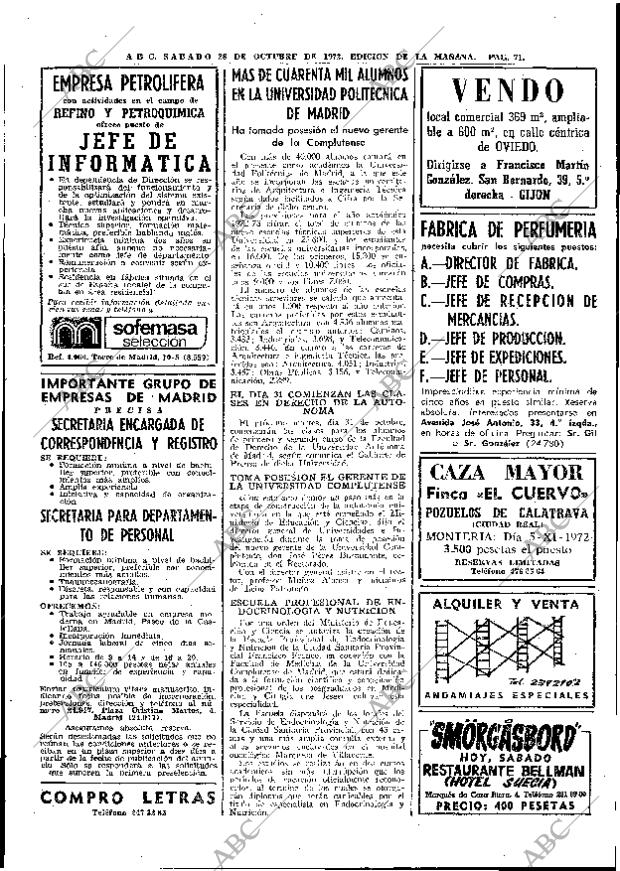 ABC MADRID 28-10-1972 página 71