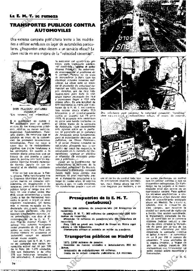 BLANCO Y NEGRO MADRID 28-10-1972 página 74