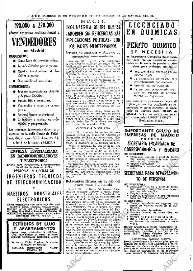 ABC MADRID 29-10-1972 página 26