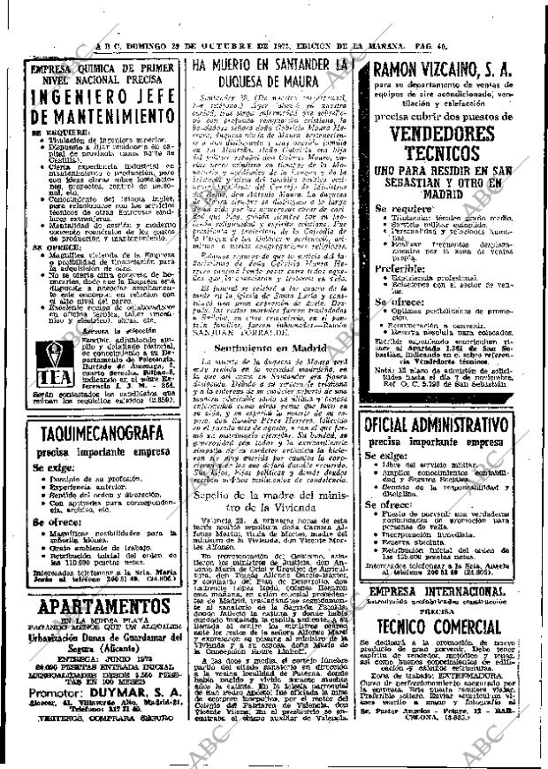 ABC MADRID 29-10-1972 página 40