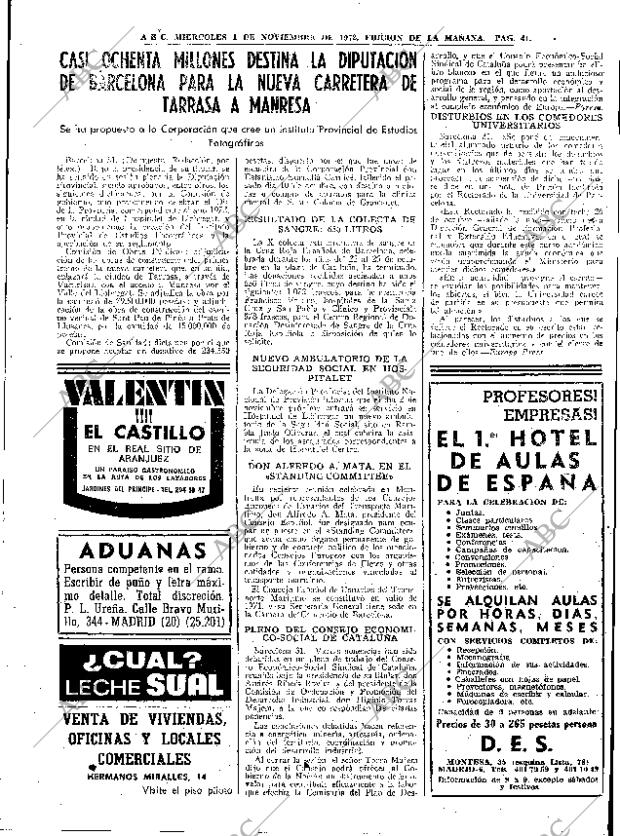 ABC MADRID 01-11-1972 página 41