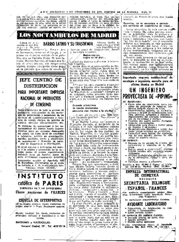 ABC MADRID 01-11-1972 página 77