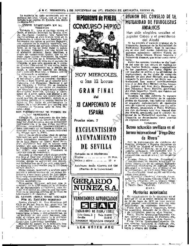 ABC SEVILLA 01-11-1972 página 43