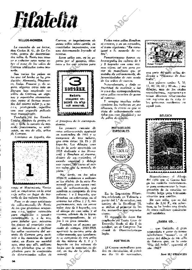 BLANCO Y NEGRO MADRID 04-11-1972 página 94