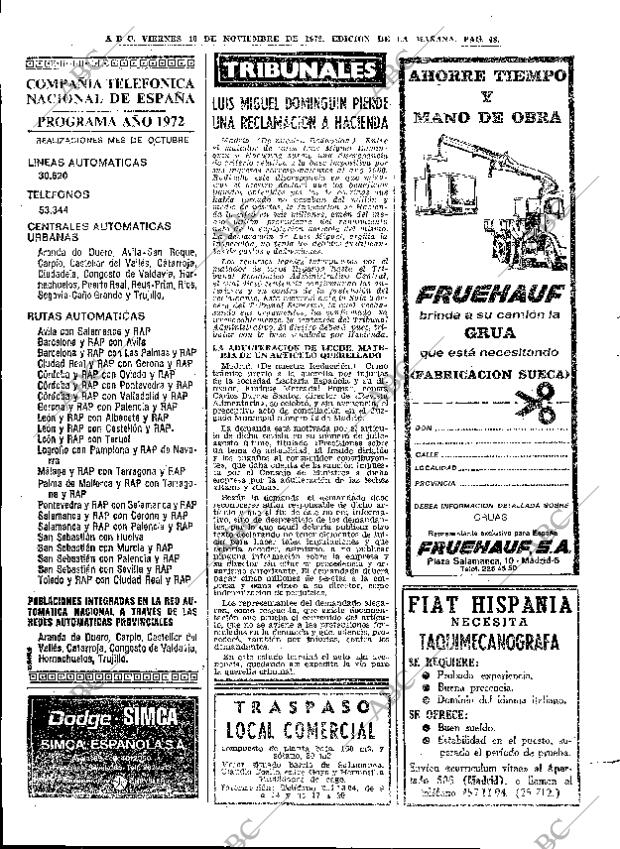 ABC MADRID 10-11-1972 página 46