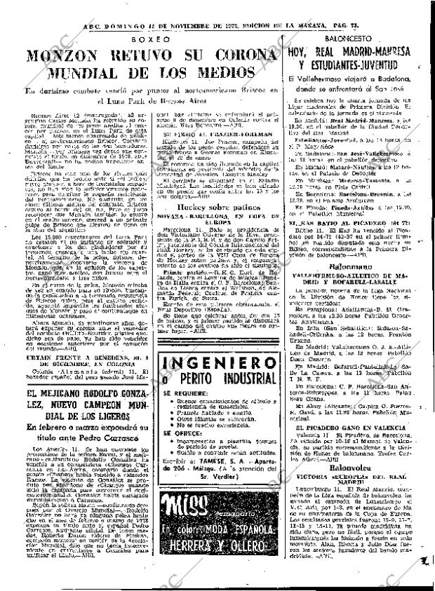 ABC MADRID 12-11-1972 página 71
