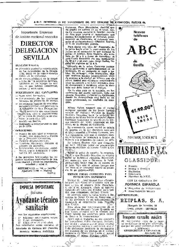 ABC SEVILLA 12-11-1972 página 64