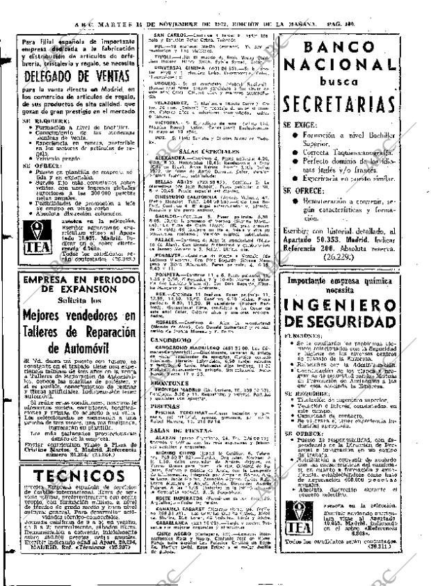 ABC MADRID 14-11-1972 página 100