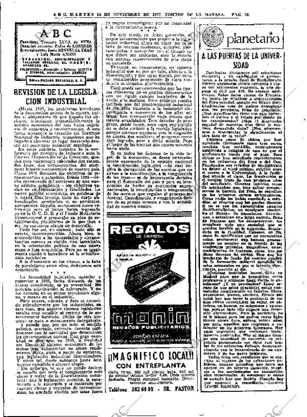 ABC MADRID 14-11-1972 página 30