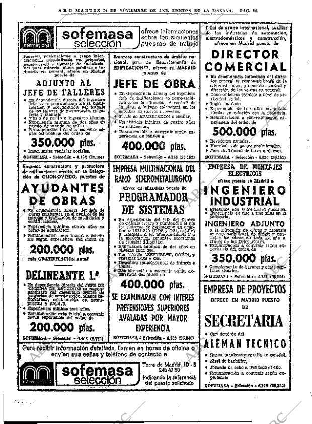 ABC MADRID 14-11-1972 página 34