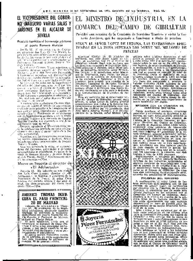 ABC MADRID 14-11-1972 página 53