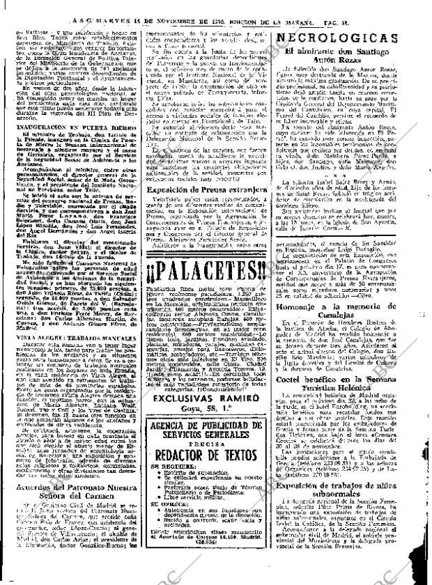 ABC MADRID 14-11-1972 página 58