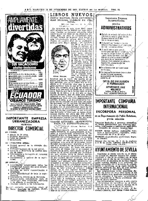 ABC MADRID 14-11-1972 página 62