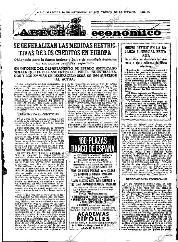 ABC MADRID 14-11-1972 página 69