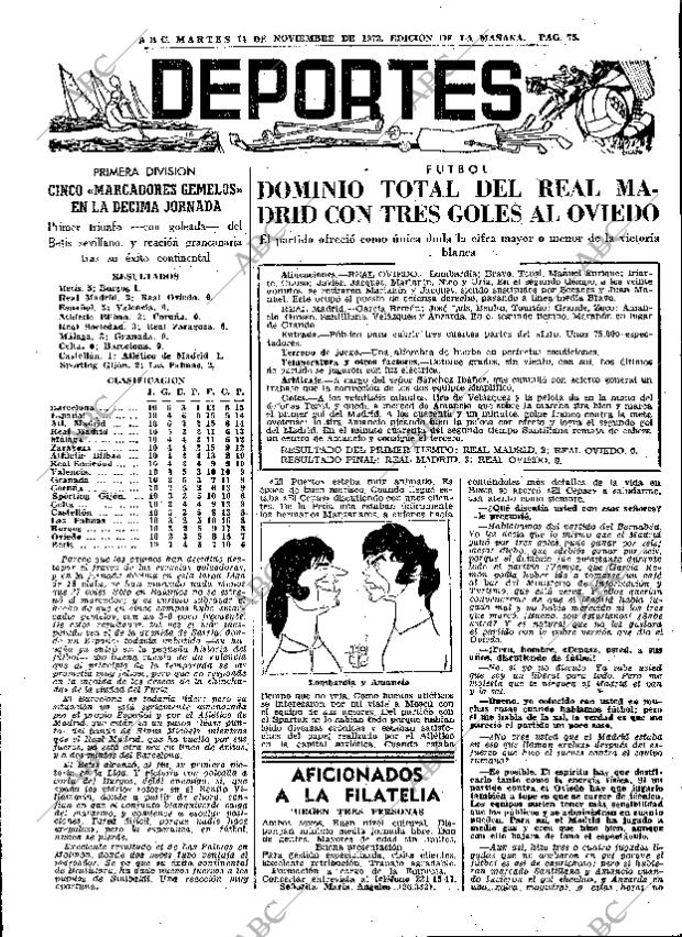 ABC MADRID 14-11-1972 página 75