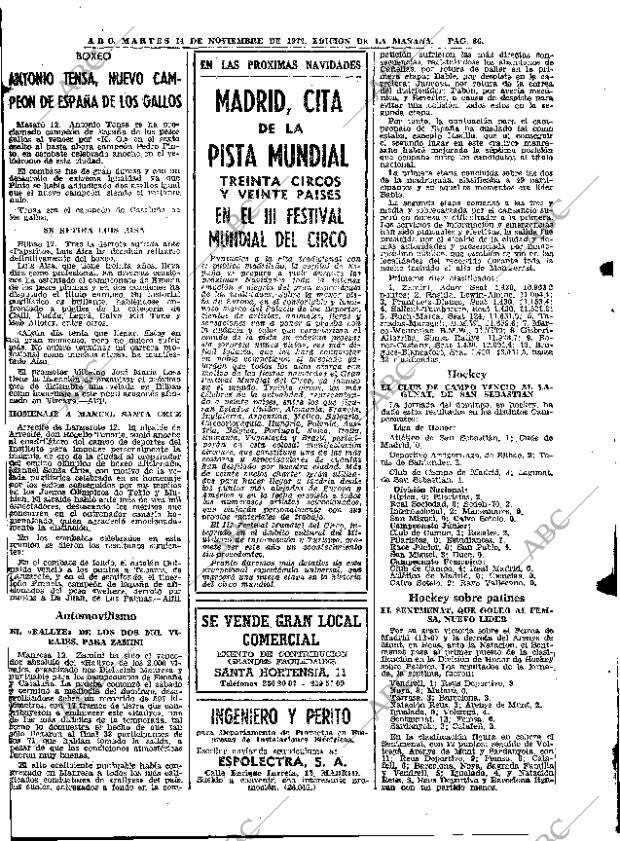 ABC MADRID 14-11-1972 página 86
